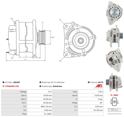 Generatore alternatore pl - generatore, as-pl